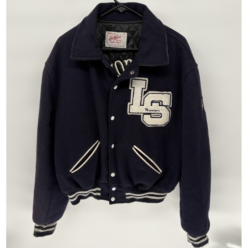 Vintage 60 70s‎ Hutchers Sportswear Wool Letterman Varsity Bomber Jacket USA  XL